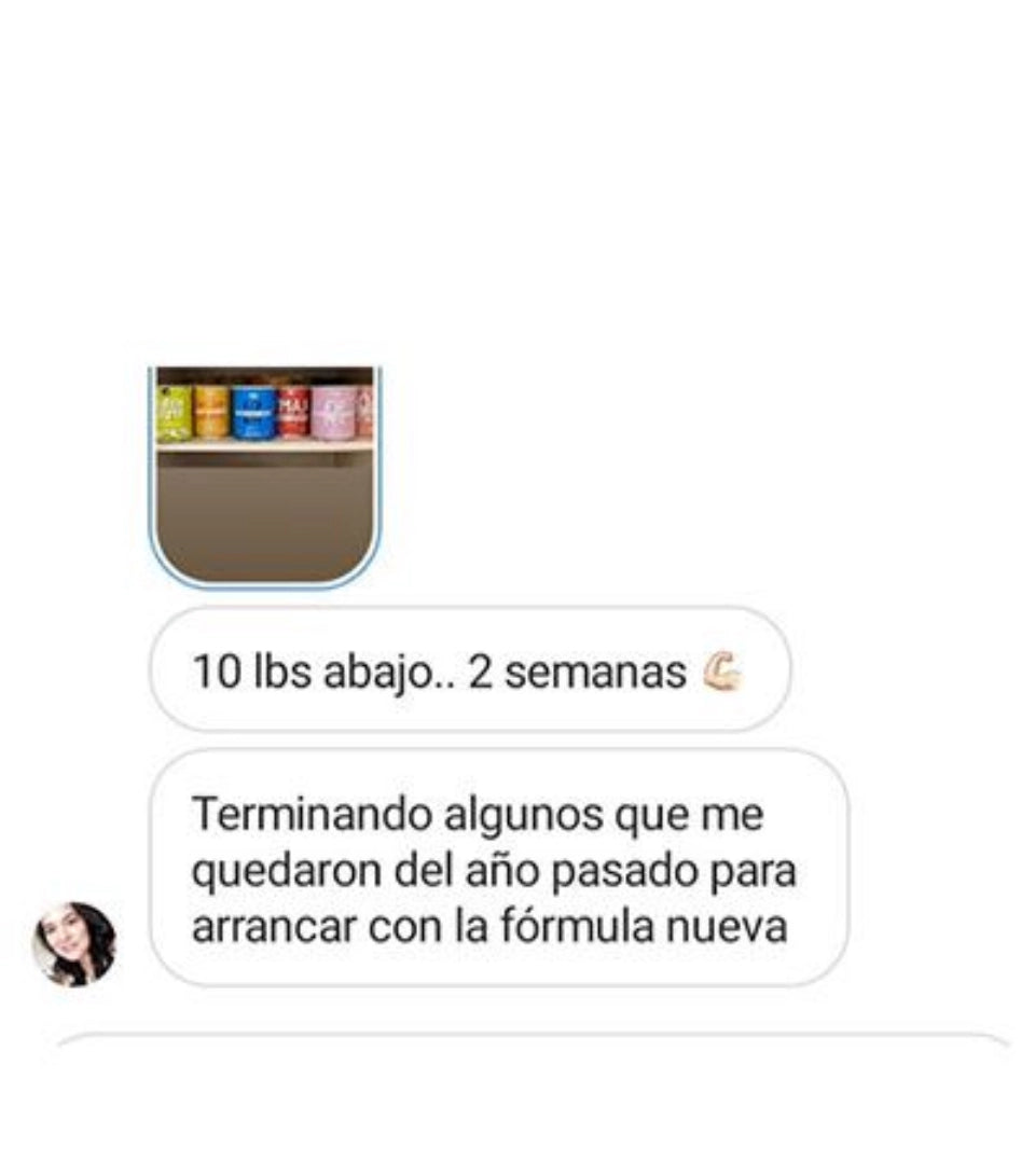 Resultado de cliente con malteada para bajar de peso 5Lim Shake – opinión verificada