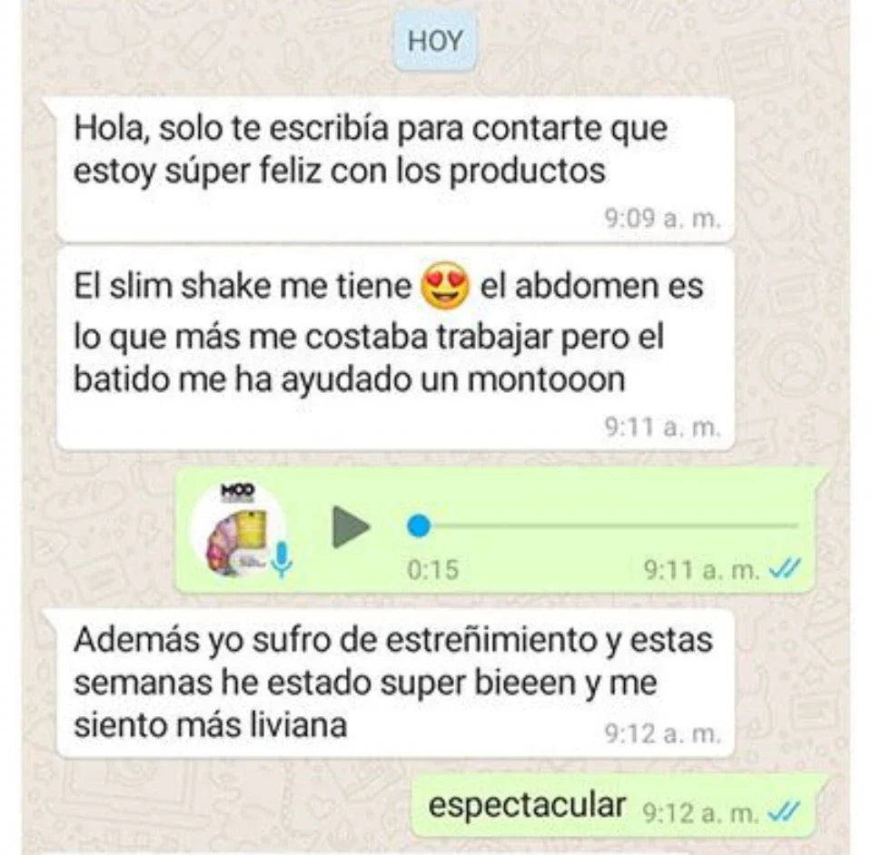 Malteada para Bajar de Peso MOD Nutrition opinion de cliente numero 8