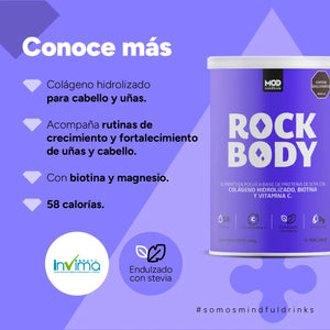 Colageno Hidrolizado Rock Body MOD Nutrition registro INVIMA numero 9