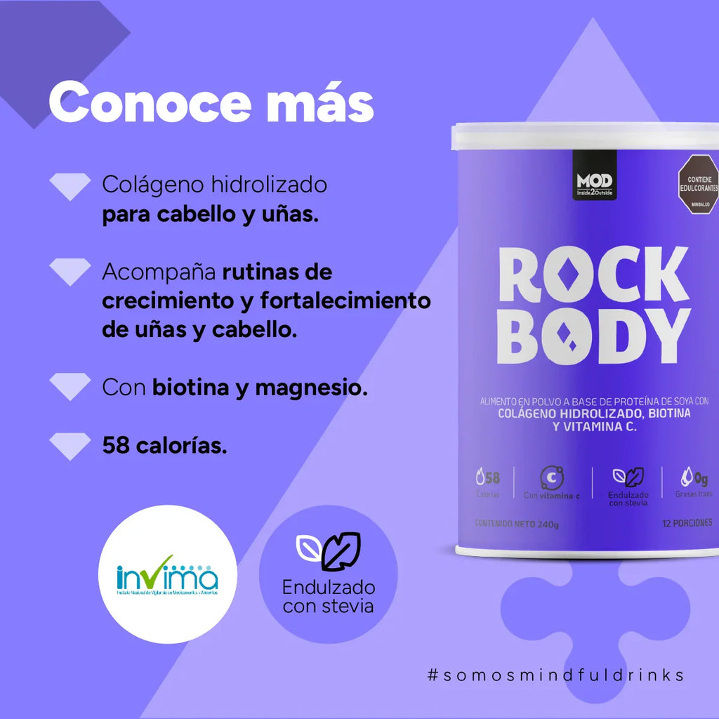 Colageno Hidrolizado Rock Body MOD Nutrition registro INVIMA numero 9
