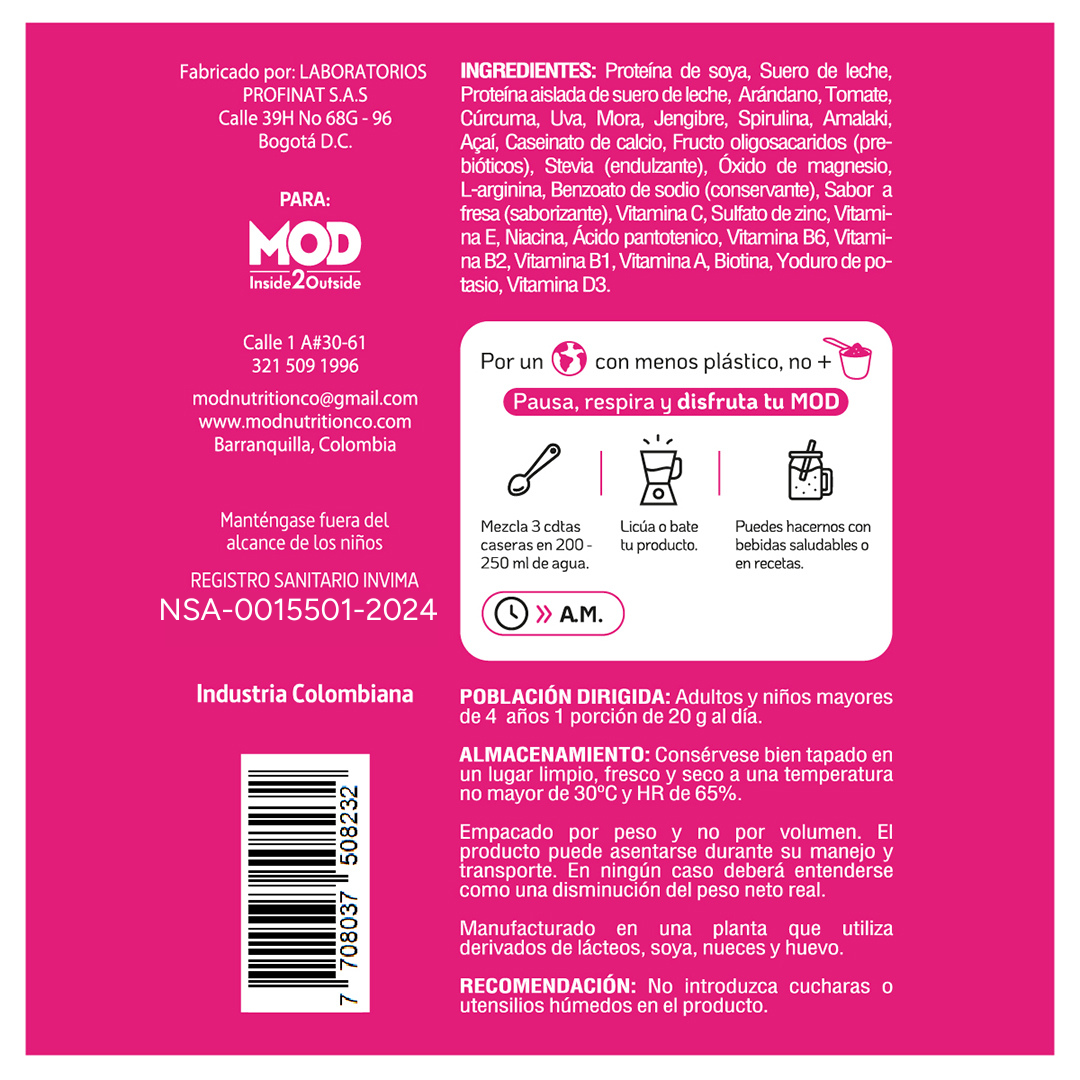 Batido hormonal antioxidante- Time Machine.